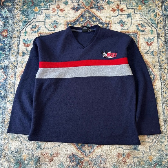 Vintage Disney Mickey Mouse Fleece Sweatshirt Large - Picture 1 of 4